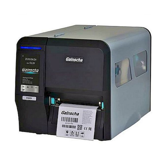 Gainscha Intelligent GI-2408T - Промышленный принтер этикеток со штрих кодом и ткани