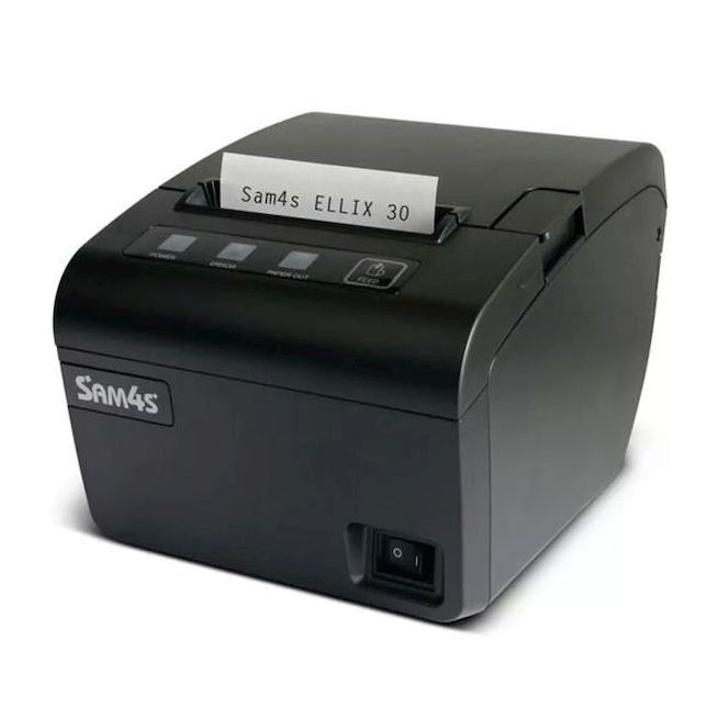 Принтер чеков Sam4s Ellix 30DB, мультиинтерфейсный, черный (с БП)